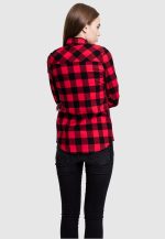 ⁦قميص بتصميم مربعات للنساء من اوربان كلاسيكس بتصميم مثني من الفلانيل (عبوة من قطعة واحدة)⁩ - الصورة ⁦9⁩