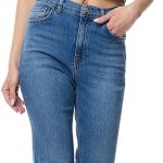 R&B Women's 325-0451WY004-4 Ribbed Top with Round Neck and Short Sleeves