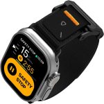 سوار رفيع A11 بمشبك ماج مصمم لساعة ابل | ذاكرة سريعة الفك | مضفر نايلون مخملي | مشبك مغناطيسي من الستانلس ستيل