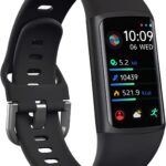 اف اي تي في اي اي ساعة ذكية لتتبع اللياقة البدنية من فينو 2 مع قياس ضغط الدم والاكسجين في الدم ومعدل ضربات القلب والنوم 24/7، مقاومة للماء بتصنيف IP68 لمقاومة المياه والغبار مع عداد خطوات للسعرات