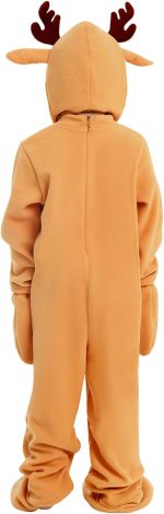 ⁦زي بيجامة للاطفال من قطعة واحدة، ملابس نوم قطيفة على شكل حيوانات للاولاد والبنات، مثالي لحفلات الهالوين التنكرية والكريسماس⁩ - الصورة ⁦5⁩