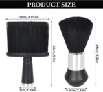 ⁦فرشاة رقبة للحلاقين من يلانجين، فرشاة للرقبة لتصفيف الشعر، فرشاة تنظيف للحلاق، فرشاة شعر ناعمة لصالونات الحلاقة ومصففي الشعر - لون اسود⁩ - الصورة ⁦2⁩