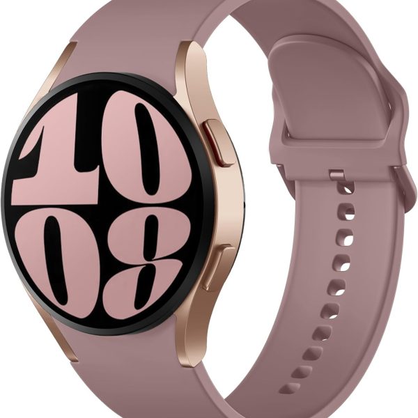 Upeak Compatible with Samsung Galaxy Watch 7 6 5 4 Strap 40mm 44mm Women Men, Soft Silicone Sport Strap for Galaxy Watch 6 Classic/Watch 5 Pro/Watch 4 Classic/FE, No Gap Straps for Galaxy Watch