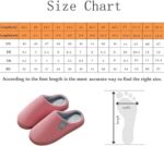 ⁦شبشب منزلي من القطن للرجال والنساء، شبشب منزلي داخلي من الميموري فوم، قطن دافئ للخريف والشتاء، شبشب مريح مضاد للانزلاق للاستخدام الداخلي والخارجي (اللون: بني، المقاس: 42/43⁩ - الصورة ⁦8⁩