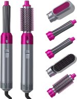 ⁦مجموعة ادوات مجفف وتصفيف الشعر بالهواء الساخن 5 في 1 - مجفف شعر متعدد الوظائف، مجعد، تمليس ومكثف ومنعم مع ملحقات قابلة للتبديل لجميع انواع الشعر⁩ - الصورة ⁦6⁩