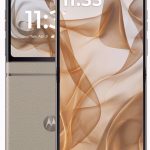 موتورولا جوال رازر 50 ثنائي شرائح الاتصال بذاكرة روم 256GB وذاكرة RAM 8GB (جي اس ام فقط | بدون سي دي ام ايه) هاتف ذكي 5G مفتوح من المصنع (بيتش ساند) - اصدار عالمي