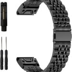 سوار معدني سريع الملاءمة 22 ملم لساعة جارمين فينيكس 7/7 برو/6/6 برو، سوار بديل من الستانلس ستيل لفينيكس 5/5 بلس/فوررنر 965 955 945 935/ابروتش S62/ديسنت G1/كواتيكس 7 من اي زد ام في زد كيه يو