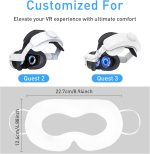 ⁦تامبيي قناع وجه في ار للاستعمال مرة واحدة متوافق مع اوكيولوس ميتا كويست 3 لواجهة الوجه كويست 2، ملحقات لاوكولوس كويست 3 (50 قطعة، ابيض)⁩ - الصورة ⁦2⁩