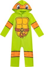 ⁦نيكيلوديون زي تنكري بغطاء للراس للاولاد الصغار والكبار بتصميم سلاحف النينجا ليوناردو من تينيج ميوتانت⁩ - الصورة ⁦2⁩