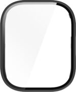 ⁦سكيدو جراب مع شاشة حماية من الزجاج المقوى متوافق مع ساعة ريدمي ووتش 5 اكتيف، جراب حماية كامل من البولي كربونات الصلب لحماية الوجه لساعة ريدمي ووتش 5 اكتيف (اسود)⁩ - الصورة ⁦8⁩