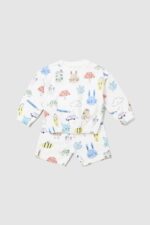 ⁦بلو زوو طقم شورت وسويت شيرت للبنات الصغيرات⁩ - الصورة ⁦3⁩