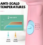 ⁦مجفف شعر للاطفال من فيكا، زهري، 500 واط، خفيف الوزن، حرارة لطيفة، امن للاطفال، تصميم مضاد للحروق⁩ - الصورة ⁦3⁩