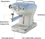 ⁦ماكينة تحضير القهوة والاسبريسو كلاسيكية من اريتي، لون كريمي/ ازرق، طراز 1389A - 'تأتي مع ضمان لمدة عام واحد على الاقل ضد عيوب التصنيع'⁩ - الصورة ⁦3⁩