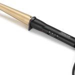 عصا تمويج الشعر المخروطية من تريسيمي، تموجات وتجعيدات منسوجة، 19 ملم الى 32 ملم، اسود