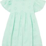 بلو زوو فستان مطرز بتصميم امباير لاين للبنات الصغيرات