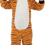 زي تنكري من قطعة واحدة بنمط جلد الفهد وقرد وبقرة من الصوف للاطفال من الجنسين