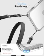 ⁦سبايجن جراب الترا هايبرد مصمم لموبايل ايفون 17 برو (2025) - شفاف كريستالي⁩ - الصورة ⁦8⁩