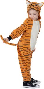 ⁦زي تنكري من قطعة واحدة بنمط جلد الفهد وقرد وبقرة من الصوف للاطفال من الجنسين⁩ - الصورة ⁦2⁩