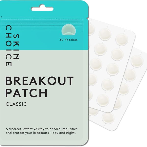 رقع سبوت باتشز من سكين تشويس - رقع حب الشباب (عبوة من 30 قطعة) رقع غروانية مائية، ملصقات بقعة بثرة، معالجة بقع العيوب، نقاط قوية للبقع، نباتي، لم يتم اختباره على الحيوانات، للعناية بالوجه والبشرة
