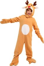 زي بيجامة للاطفال من قطعة واحدة، ملابس نوم قطيفة على شكل حيوانات للاولاد والبنات، مثالي لحفلات الهالوين التنكرية والكريسماس