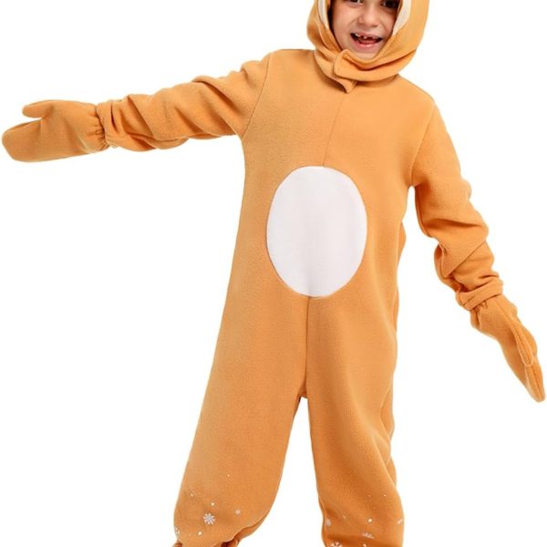 زي بيجامة للاطفال من قطعة واحدة، ملابس نوم قطيفة على شكل حيوانات للاولاد والبنات، مثالي لحفلات الهالوين التنكرية والكريسماس