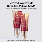 ⁦كريم تغطية مثالية BB من Missha M بمعامل وقاية من أشعة الشمس 42 PA++، تم التحقق من كود أمازون للتأكد من الأصالة، 50 مل، إخفاء العيوب والهالات السوداء، حماية من الأشعة فوق البنفسجية (#25 بيج دافئ)⁩ - الصورة ⁦3⁩