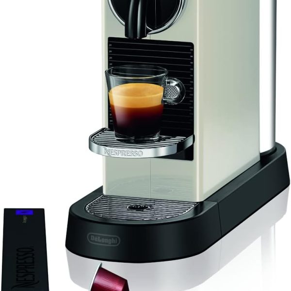 ماكينة تحضير كبسولات القهوة سيتيز EN167.W من نسبريسو ديلونجي، مضخة ضغط عالية وتحكم مثالي في الحرارة بدون ايروتشينو (صانع رغوة الحليب)، وظيفة توفير الطاقة، 1260 واط، 14.7 × 4.7 × 10.0 انش، ابيض كريمي