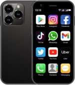 هاتف ذكي صغير XS13 للاطفال، الجيل الثالث 2.5 انش، 2GB RAM 16GB ROM 5MP رباعي النواة ثنائي شرائح الاتصال للاندرويد، نظام تحديد المواقع، MP3، MP4، آلة حاسبة، اسود