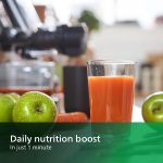 ⁦فيليبس عصارة مضغ من فيفا كوليكشن، 150 واط، 1 لتر، انبوب XL، تقنية التنظيف السريع، تطبيق هوم اي دي، اجزاء امنة للغسل في غسالة الصحون، ايقاف التنقيط، سهلة التجميع، تخزين مضغوط، اسود (HR1889/71)⁩ - الصورة ⁦6⁩