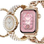 مجموعة ساعة ذكية صغيرة G15 سلسلة 10 انيقة مع ساعة انالوج وسوار مع 3 ازواج من الاساور وكيبل شحن مصمم للنساء من هاينوتيكو