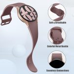 ⁦Upeak Compatible with Samsung Galaxy Watch 7 6 5 4 Strap 40mm 44mm Women Men, Soft Silicone Sport Strap for Galaxy Watch 6 Classic/Watch 5 Pro/Watch 4 Classic/FE, No Gap Straps for Galaxy Watch⁩ - الصورة ⁦2⁩