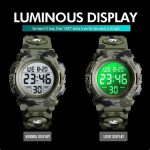 ⁦ساعة رياضية رقمية متعددة الوظائف كرونوغراف مقاومة للماء مع منبه وتقويم مع منبه وساعة ايقاف للاولاد والبنات من سن 5 الى 12 سنة⁩ - الصورة ⁦3⁩