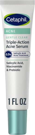 سيتافيل مصل علاج حب الشباب ثلاثي المفعول مع حمض الساليسيليك، يعالج ويمنع حب الشباب، رائع لعلامات ما بعد حب الشباب، لجميع انواع البشرة، 1 اونصة