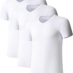 كولورفول ليف قمصان داخلية للرجال برقبة دائرية ضيقة واكمام قصيرة من الخيزران، عبوة من 3 قطع