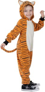 ⁦زي تنكري من قطعة واحدة بنمط جلد الفهد وقرد وبقرة من الصوف للاطفال من الجنسين⁩ - الصورة ⁦3⁩