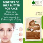 ⁦بليس أوف إيرث عبوة اعادة تعبئة زبدة الشيا العضوية النقية بنسبة 100% | زبدة الشيا الخام لعلامات التمدد | غير مكررة وافريقية | 100 جرام | رائعة للوجه والبشرة والجسم والشفاه والمنتجات التي تصنعها بنفسك⁩ - الصورة ⁦3⁩