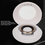 ⁦حلقة ذكية، جهاز تتبع الصحة ومراقبة النوم من الستانلس ستيل والسيراميك، مقاوم للماء بتصنيف IP68 للتحكم في اللياقة البدنية مع تطبيق⁩ - الصورة ⁦5⁩