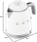 ⁦سميغ KLF05WHEU bouilloire 0,8 لتر (لترات) 1400 عرض أبيض⁩ - الصورة ⁦6⁩