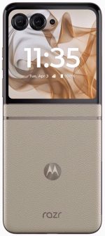 ⁦موتورولا جوال رازر 50 ثنائي شرائح الاتصال بذاكرة روم 256GB وذاكرة RAM 8GB (جي اس ام فقط | بدون سي دي ام ايه) هاتف ذكي 5G مفتوح من المصنع (بيتش ساند) - اصدار عالمي⁩ - الصورة ⁦3⁩