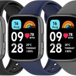 [3 عبوات] اساور متوافقة مع ساعة ريدمي 3 اكتيف، اساور ساعة من السيليكون الناعم لساعة شاومي ريدمي 3 اكتيف للنساء والرجال