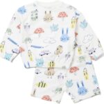 بلو زوو طقم شورت وسويت شيرت للبنات الصغيرات