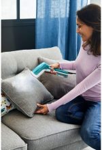 ⁦تيفال فرشاة بخار اكسيس ستيم فيرست DT6131، 1300 واط، كمية البخار المستمر: 20 غرام/دقيقة. | وقت تسخين سريع | خفيفة جدًا: 850 غرام | أبيض/أخضر⁩ - الصورة ⁦8⁩