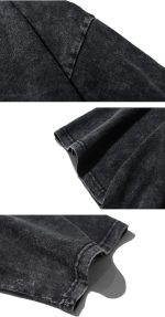 ⁦تي شيرت رجالي من SHSCBSBRK برسومات انيمي عتيقة مغسولة: قميص قطن كبير الحجم بأكمام قصيرة لصيف الشرق الأوسط - شخصيات يابانية ونمط ملابس الشارع الكاجوال - J36⁩ - الصورة ⁦2⁩