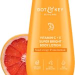 دوت اند كي لوشن الجسم فائق السطوع بفيتامين C + E للبشرة المغذية العميقة والمتوهجة بشكل واضح | يقلل البقع الداكنة والتسمير | مع فيتامين C الثلاثي والنياسيناميد | للنساء والرجال | 250 مل