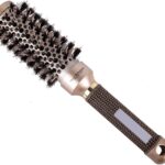 فرشاة دائرية 25 ملم لتصفيف الشعر من اتش تينجودا، شعيرات سيراميك نانو حرارية وتقنية ايونية لتجفيف الشعر وتمليس الشعر اللامع والمموج