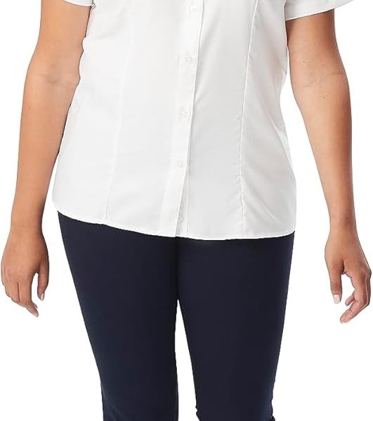 قميص اوكسفورد باكمام قصيرة للبنات