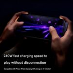 ⁦2 in 1 Invisible Stand Charger Cable, 240W Fast Charging Cable for Built-in Phone, 1.5m Braided Type C Cable with Foldable Stand for Smartphones/Tablets⁩ - الصورة ⁦6⁩