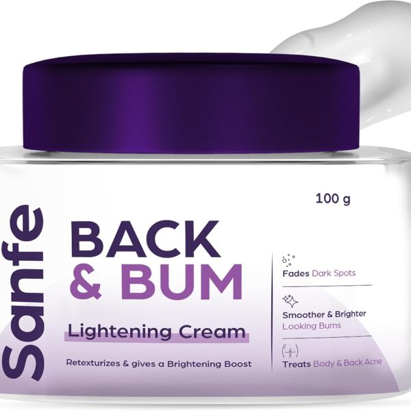 سانف كريم باك اند بوم للبقع الداكنة وحب الشباب في الجسم | حمض الجليكوليك وحمض اللبنيك واليوريا | 11% ايه اتش ايه واقصى تقشير | يزيل الجلد الميت للنساء | 100 غرام