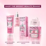 ⁦Pond's Bright Beauty Anti-Spot Serum Cream with Niacinamide and SPF 15 PA++ Fades Dark Spots and Reveals Bright Skin, 50g⁩ - الصورة ⁦8⁩