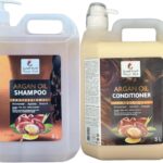 مجموعة شامبو وبلسم بزيت الارجان الاحترافي، 5 لتر لكل منهما، مرطب، قطعتين